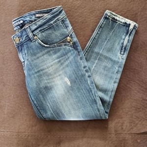 Express skinny crop jeans